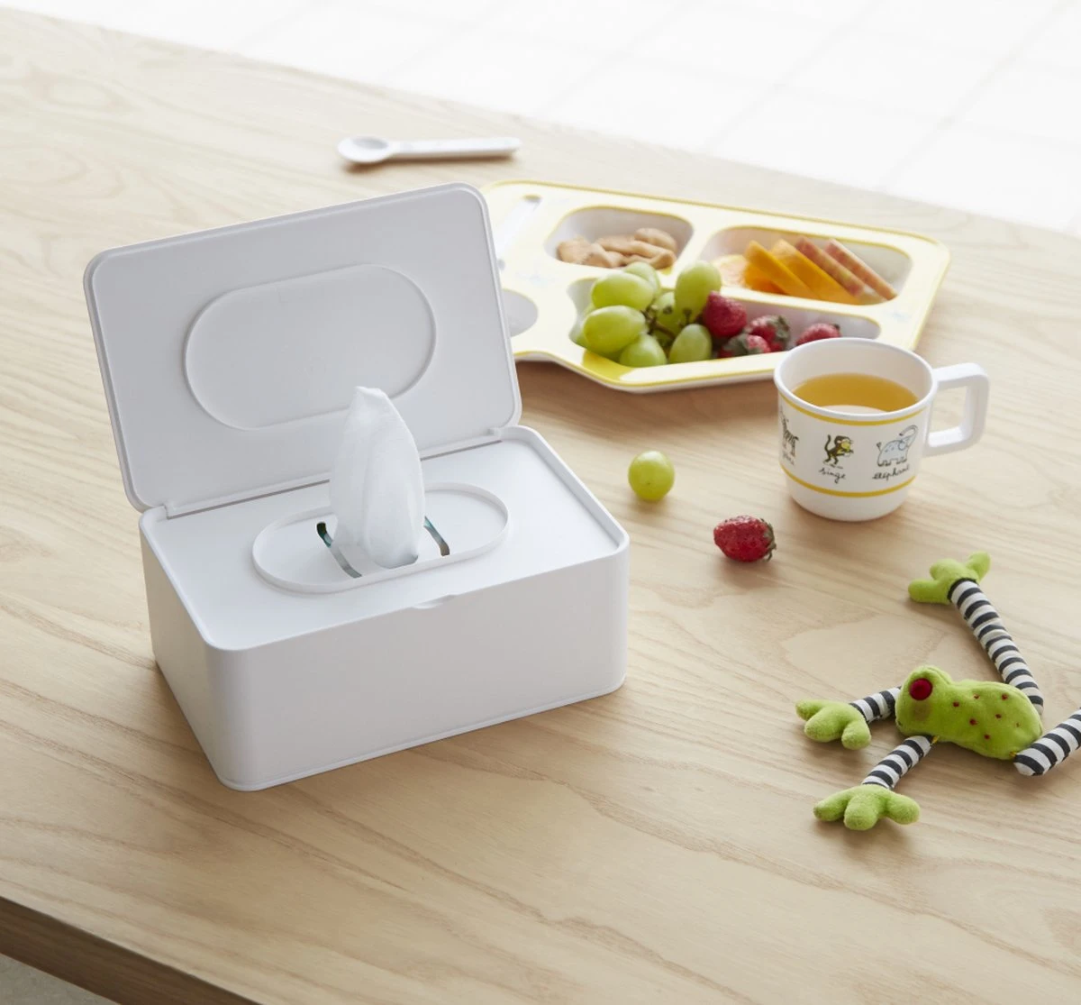 Yamazaki Bakje Voor Vochtige Doekjes - Wit - Met Deksel 12 Yamazaki Bakje Voor Vochtige Doekjes - Wit - Met Deksel - Afbeelding 12