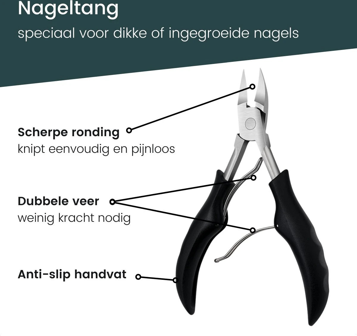 7-Delige Pedicure Set - Nagelverzorging - Nagelset Starterset - Ingegroeide Teennagel - Kalknagelproducten - Pedicuresets - RVS 5 7-Delige Pedicure Set - Nagelverzorging - Nagelset Starterset - Ingegroeide Teennagel - Kalknagelproducten - Pedicuresets - RVS - Afbeelding 5