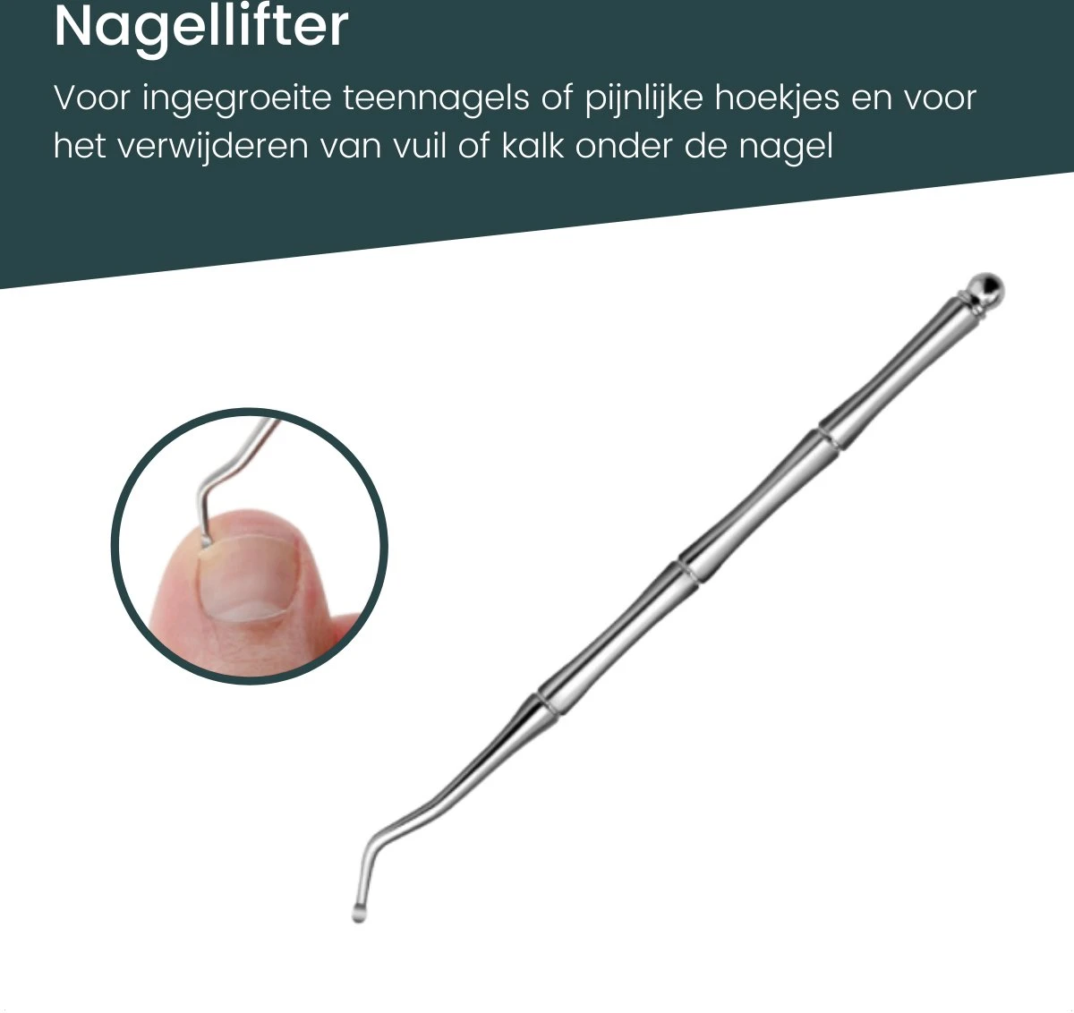 7-Delige Pedicure Set - Nagelverzorging - Nagelset Starterset - Ingegroeide Teennagel - Kalknagelproducten - Pedicuresets - RVS 3 7-Delige Pedicure Set - Nagelverzorging - Nagelset Starterset - Ingegroeide Teennagel - Kalknagelproducten - Pedicuresets - RVS - Afbeelding 3