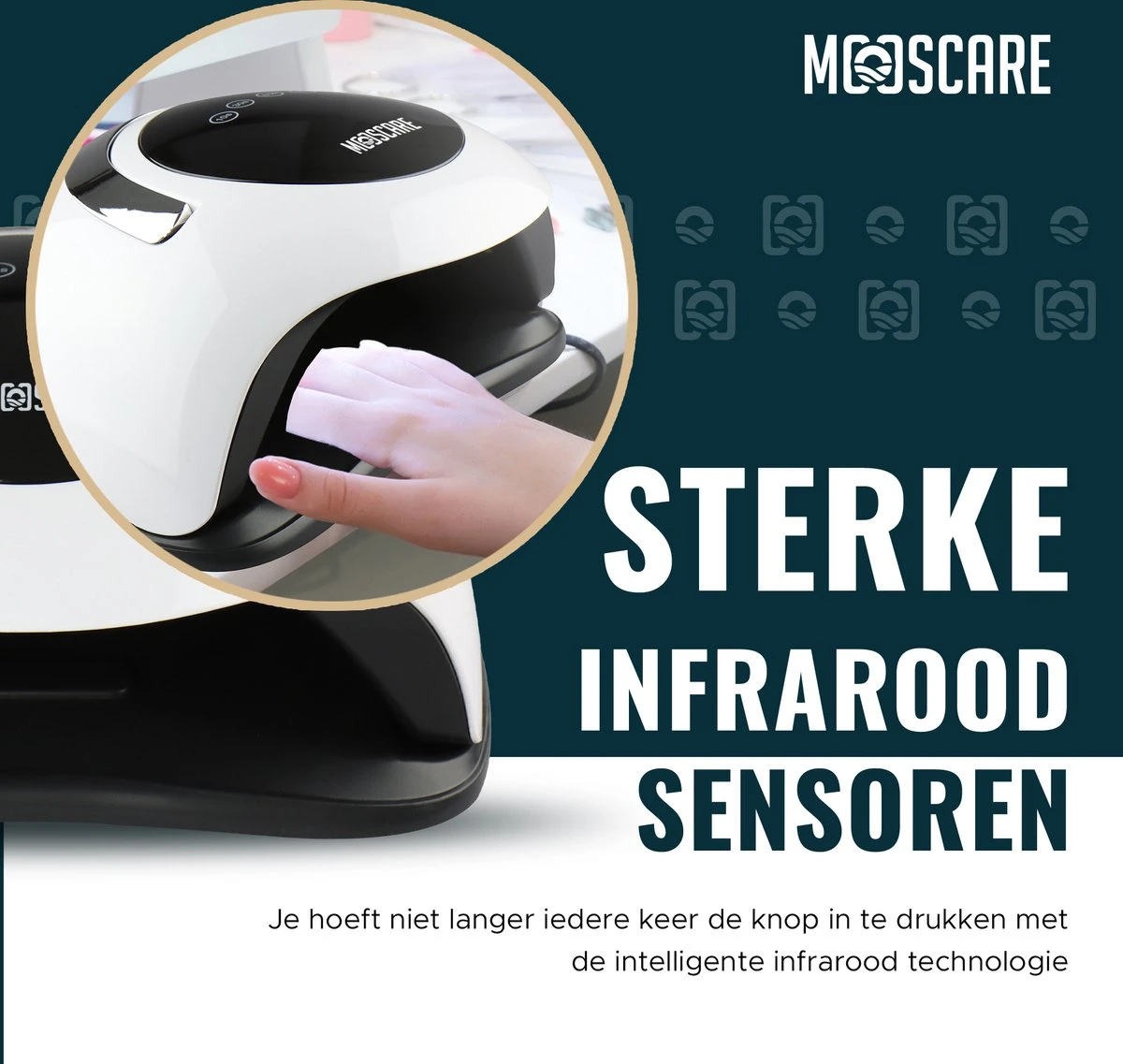 MOOSCARE 120 Watt LED Lamp Voor Gellak Nagels - UV Lamp Gelnagels - Nail Art Nagellamp - Gel Nagellak Nageldroger 4 MOOSCARE 120 Watt LED Lamp Voor Gellak Nagels - UV Lamp Gelnagels - Nail Art Nagellamp - Gel Nagellak Nageldroger - Afbeelding 4