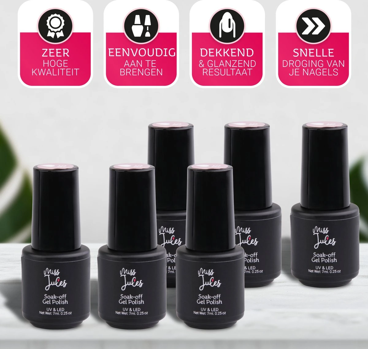 Miss Jules - 6-Delige Gellak Starterspakket - Nagellak - Kleur Paars, Lila & Glitter - Glanzend & Dekkend Resultaat 11 Miss Jules - 6-Delige Gellak Starterspakket - Nagellak - Kleur Paars, Lila & Glitter - Glanzend & Dekkend Resultaat - Afbeelding 11