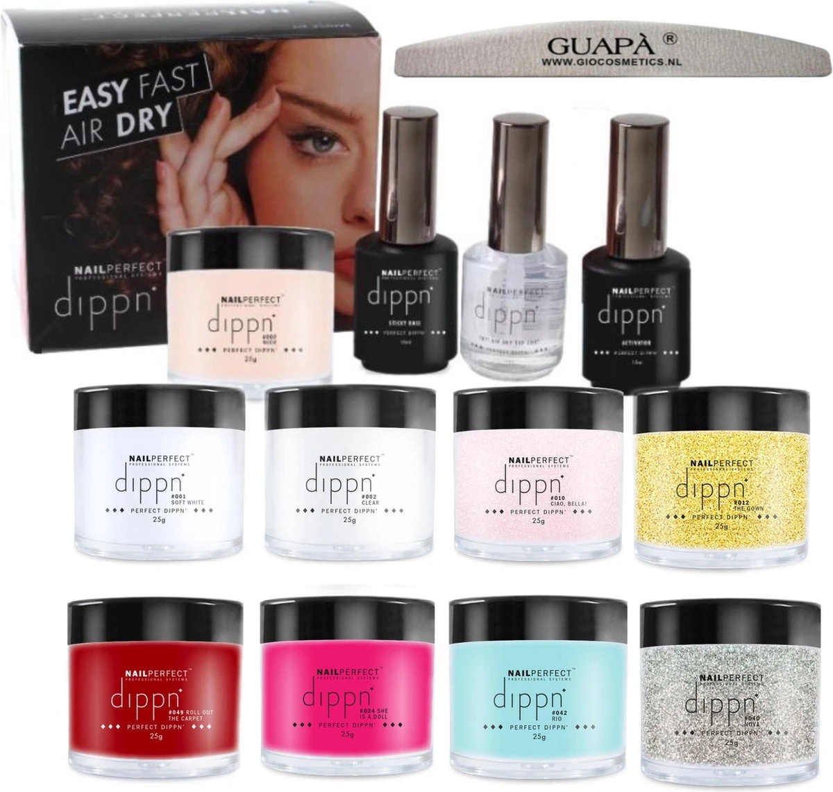 GUAPÀ® Acryl Nagels Dip Poeder Starterskit | Dip Powder | Dipping Acryl Poeder | Acrylic Dipping Kleuren Set Deluxe Met 9 Acryl Poeders 1 GUAPÀ® Acryl Nagels Dip Poeder Starterskit | Dip Powder | Dipping Acryl Poeder | Acrylic Dipping Kleuren Set Deluxe Met 9 Acryl Poeders