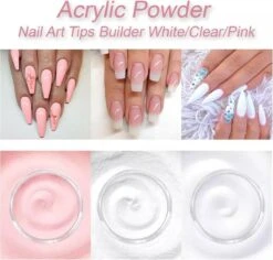 Acrylnagels Set | Nail Art | Liquid MMA Free | Wit, Roze & Transparant 20 Acrylnagels Set | Nail Art | Liquid MMA Free | Wit, Roze & Transparant -Cosmetica Winkel 1200x1146 9