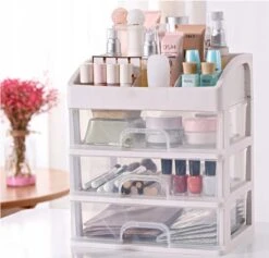 Without Lemon - Make Up Organizer - Opbergdoos Met 3 Lades - Cosmetica - Beauty - Sieraden - Opbergvakken - Cadeau Tip - Wit 5 Without Lemon - Make Up Organizer - Opbergdoos Met 3 Lades - Cosmetica - Beauty - Sieraden - Opbergvakken - Cadeau Tip - Wit -Cosmetica Winkel 1200x1149 8