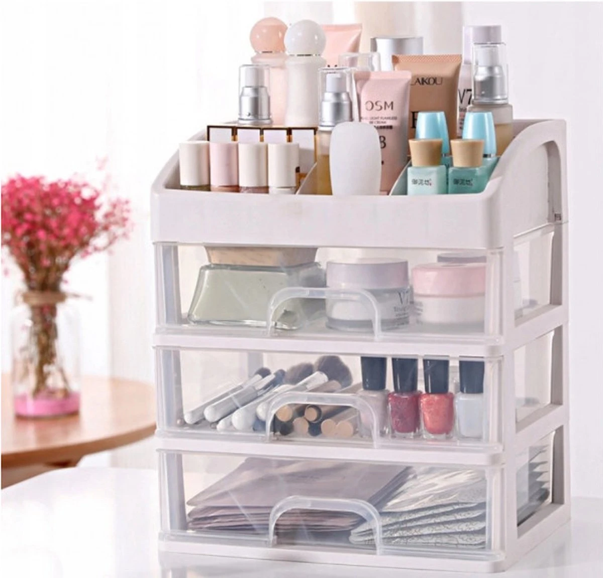 Make Up Organizer Met Lade - Cosmetica Opbergdoos - Sieradendoos - Beauty 7 Make Up Organizer Met Lade - Cosmetica Opbergdoos - Sieradendoos - Beauty - Afbeelding 7