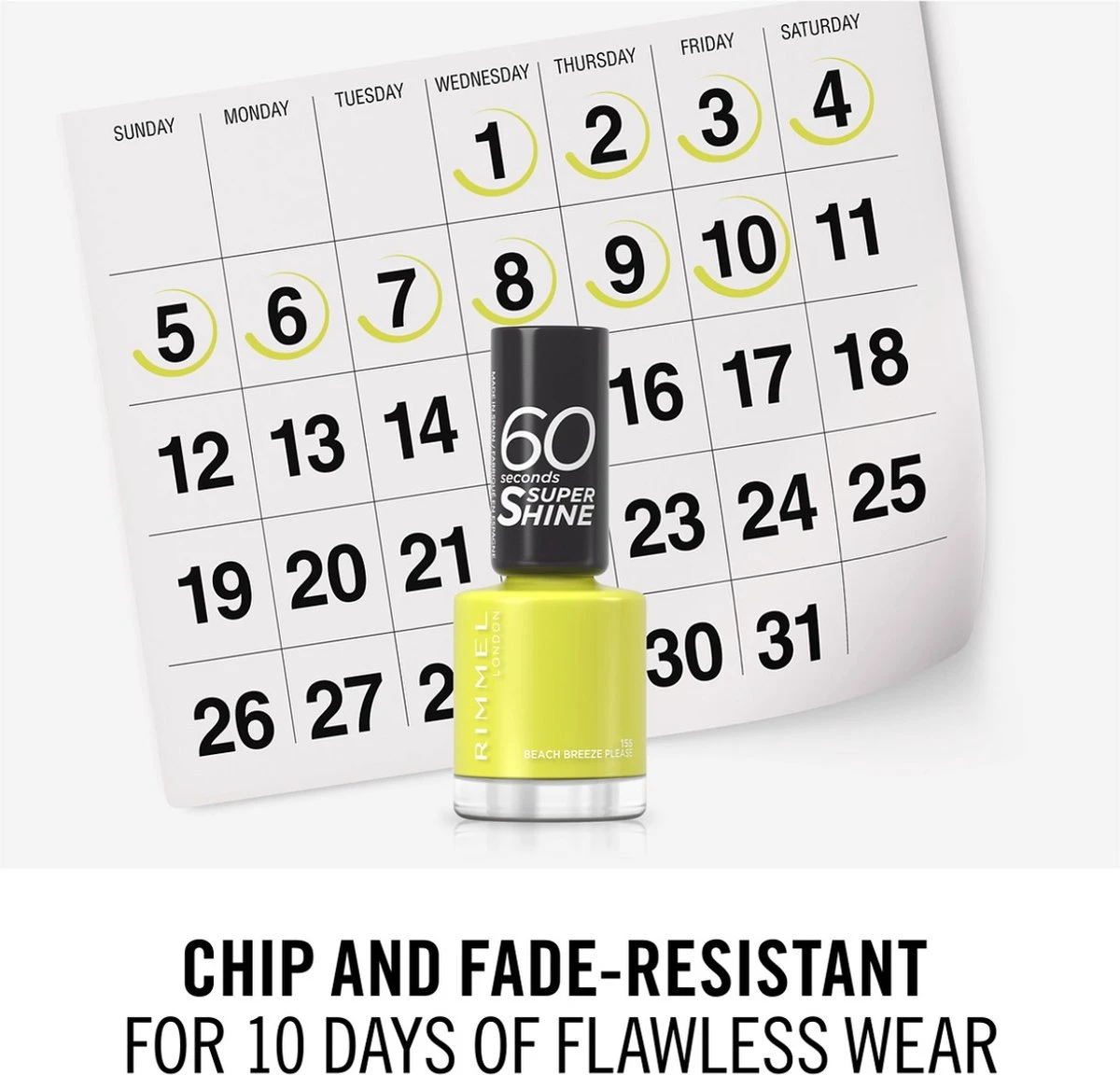 Rimmel London 60 Seconds SuperShine Nagellak - 155 Beach Breeze Please 5 Rimmel London 60 Seconds SuperShine Nagellak - 155 Beach Breeze Please - Afbeelding 5