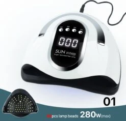 2022 Nageldroger - 280W/66 LEDs - Nagellamp - Nieuw Nageldroger - Wit/Zwart - Manicure/Pedicure Handen En Voeten - Gellak - Gelnagels - Acrylnagels - Top Coat - Matte Top Coat - Led Nagellamp - Uv Nagellamp - Nagels - Nagellak Droger - Tafellamp -Cosmetica Winkel 1200x1156 8