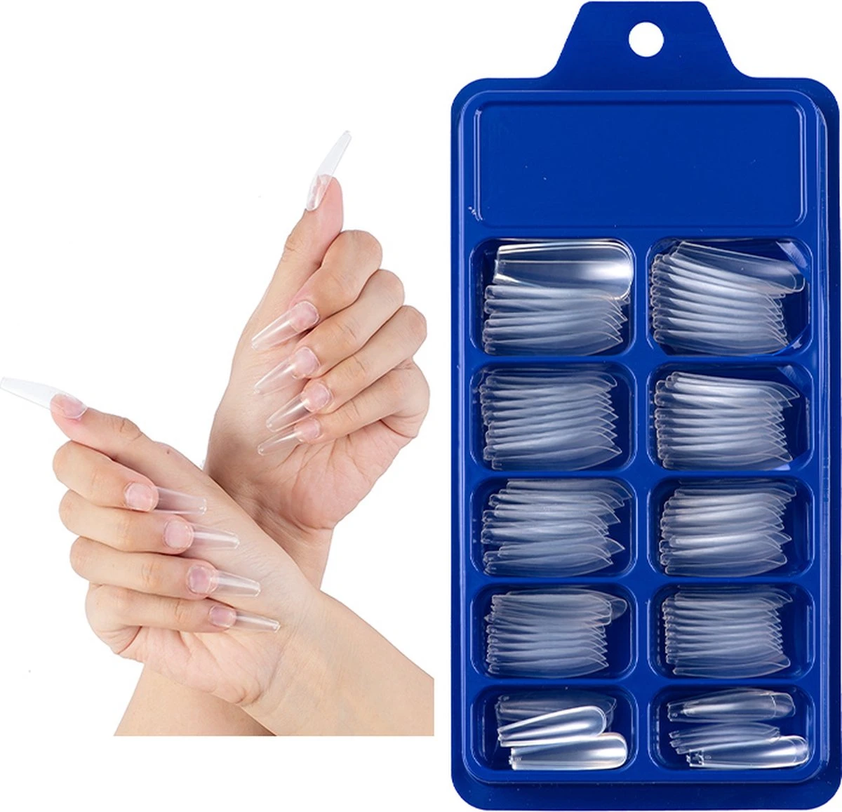 Transparante Nepnagels | Set Van 100 Stuks Plak Nagels | Verschillende Maten | Sparkolia 1 Transparante Nepnagels | Set Van 100 Stuks Plak Nagels | Verschillende Maten | Sparkolia