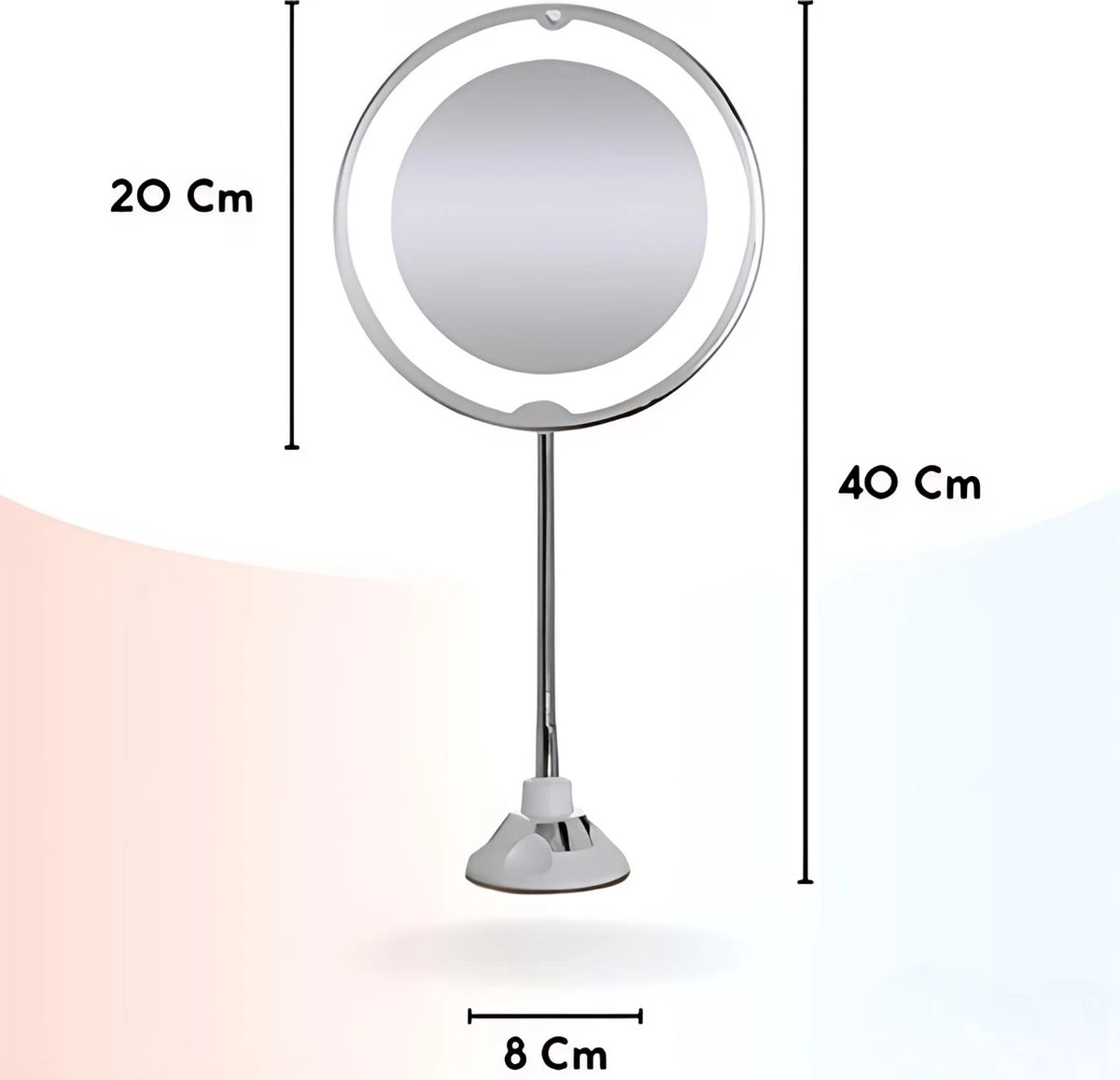 Make-Up Spiegel - 7X Vergroting - LED Licht - Make Up Spiegel Met Verlichting - Vergrootspiegel Met Zuignap - Exclusief Baterijen(Niet Ingegrepen 3AAA)3AAA 3 Make-Up Spiegel - 7X Vergroting - LED Licht - Make Up Spiegel Met Verlichting - Vergrootspiegel Met Zuignap - Exclusief Baterijen(Niet Ingegrepen 3AAA)3AAA - Afbeelding 3