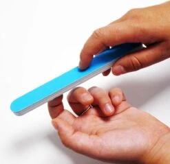 Doodadeals® | 6-Way Nail File And Buffer Block | Shape En Shine | 6-laagse Nagelvijl | Blauw