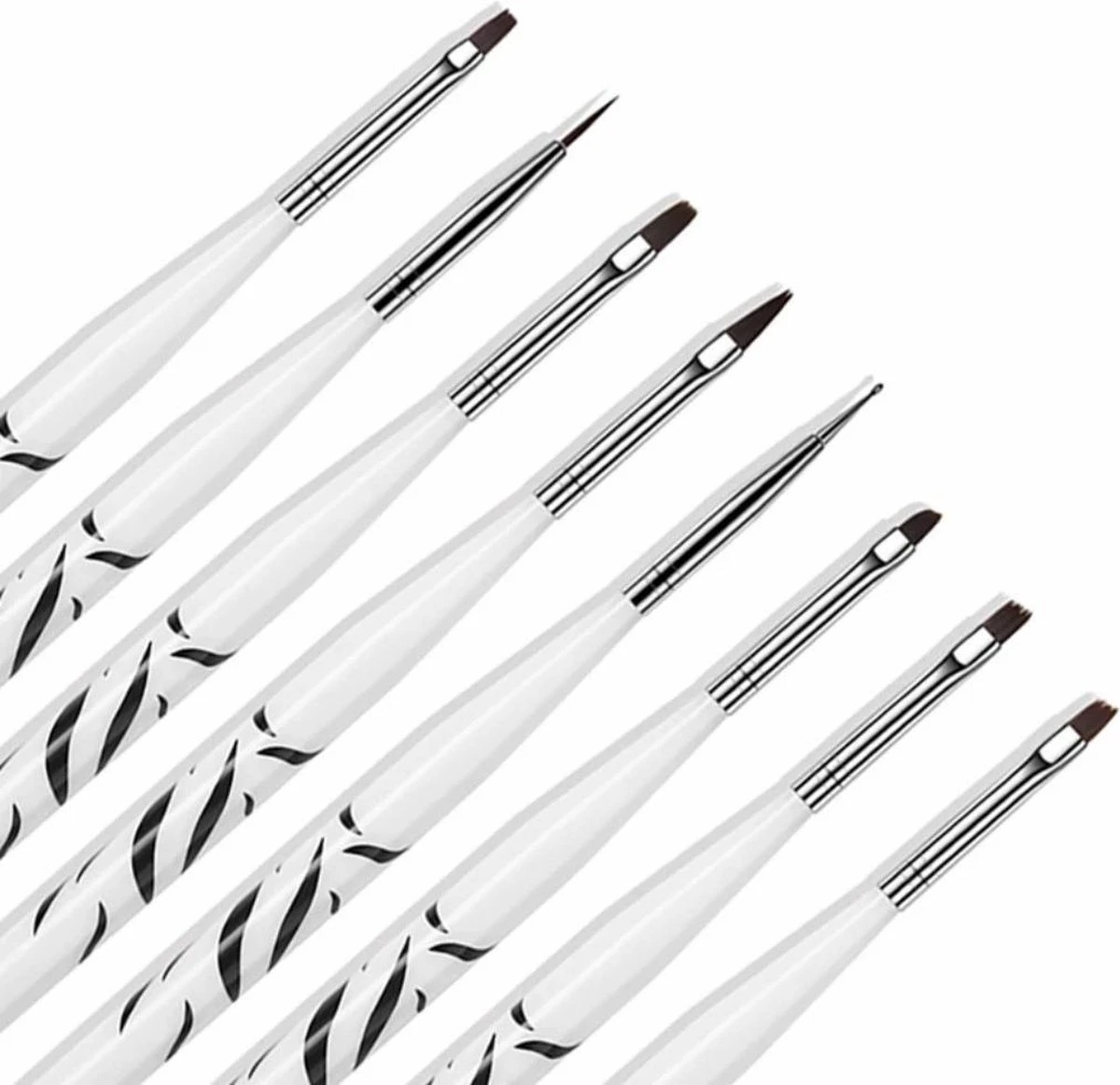 Merkloos Professionele Color Gel - Gel / Acryl & Nail Art Penselen Set - 8-Delig 1 Merkloos Professionele Color Gel - Gel / Acryl & Nail Art Penselen Set - 8-Delig