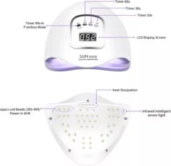 Victoria Nails Pro - 150W/45 LEDs - 2 In 1 UV/leD Lamp - 2021 SUNX5 MAX UV/LED Lamp - Manicure/Pedicure Handen En Voeten - Gellak - Gelnagels - Acrylnagels - Top Coat-Led Nagellamp-Uv Nagellamp-Nagels-Nageldroger - Nagel Tafellamp 12 Victoria Nails Pro - 150W/45 LEDs - 2 In 1 UV/leD Lamp - 2021 SUNX5 MAX UV/LED Lamp - Manicure/Pedicure Handen En Voeten - Gellak - Gelnagels - Acrylnagels - Top Coat-Led Nagellamp-Uv Nagellamp-Nagels-Nageldroger - Nagel Tafellamp -Cosmetica Winkel 1200x1165 35