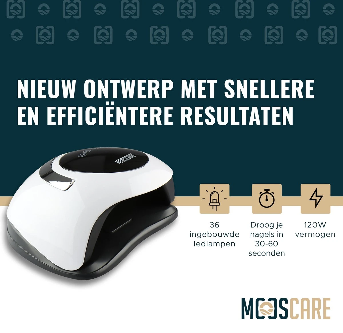 MOOSCARE 120 Watt LED Lamp Voor Gellak Nagels - UV Lamp Gelnagels - Nail Art Nagellamp - Gel Nagellak Nageldroger 5 MOOSCARE 120 Watt LED Lamp Voor Gellak Nagels - UV Lamp Gelnagels - Nail Art Nagellamp - Gel Nagellak Nageldroger - Afbeelding 5