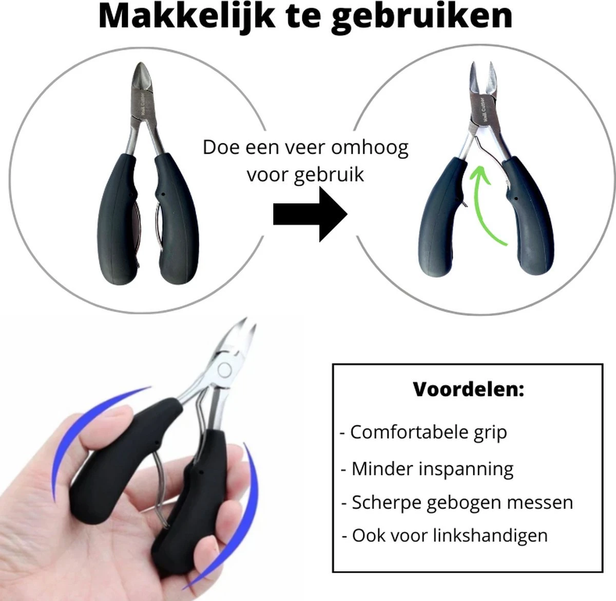 Merkloos Nageltang Voor Harde Teennagels - Manicureset Teennagelknipper - Teennagelschaar - Pedicure Set 2 Merkloos Nageltang Voor Harde Teennagels - Manicureset Teennagelknipper - Teennagelschaar - Pedicure Set - Afbeelding 2