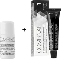 Combinal Wenkbrauw En Wimperverf - Zwart + Combinal Waterstofperoxide 5% - Wimpers - Wenkbrauwen - Wenkbrauwverf - Combideal -Cosmetica Winkel 1200x1169 2