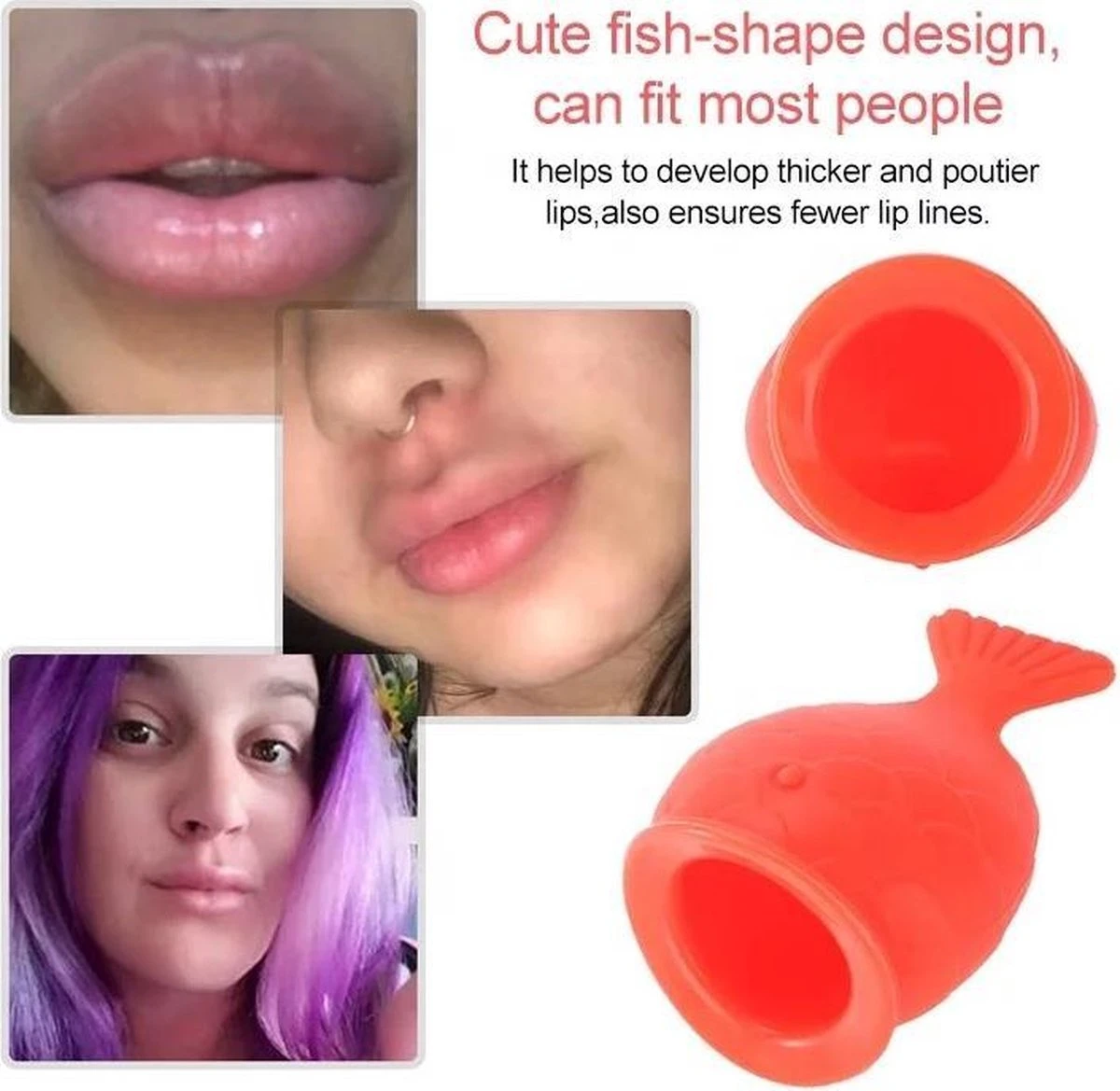 Fuller Lips Lip Plumper Large Round -Vollere Lip- Plumper Lipvergroter Zuignap 6 Fuller Lips Lip Plumper Large Round -Vollere Lip- Plumper Lipvergroter Zuignap - Afbeelding 6
