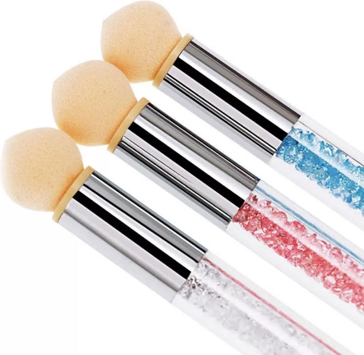 GUAPÀ - Nail Art Penselen Spons Set Met Holografische Glitter Poeder Set Voor Het Maken Van Prachtige Nail Art Effecten Op Je Nagels - 6 Delige Nail Art Set 2 GUAPÀ - Nail Art Penselen Spons Set Met Holografische Glitter Poeder Set Voor Het Maken Van Prachtige Nail Art Effecten Op Je Nagels - 6 Delige Nail Art Set - Afbeelding 2