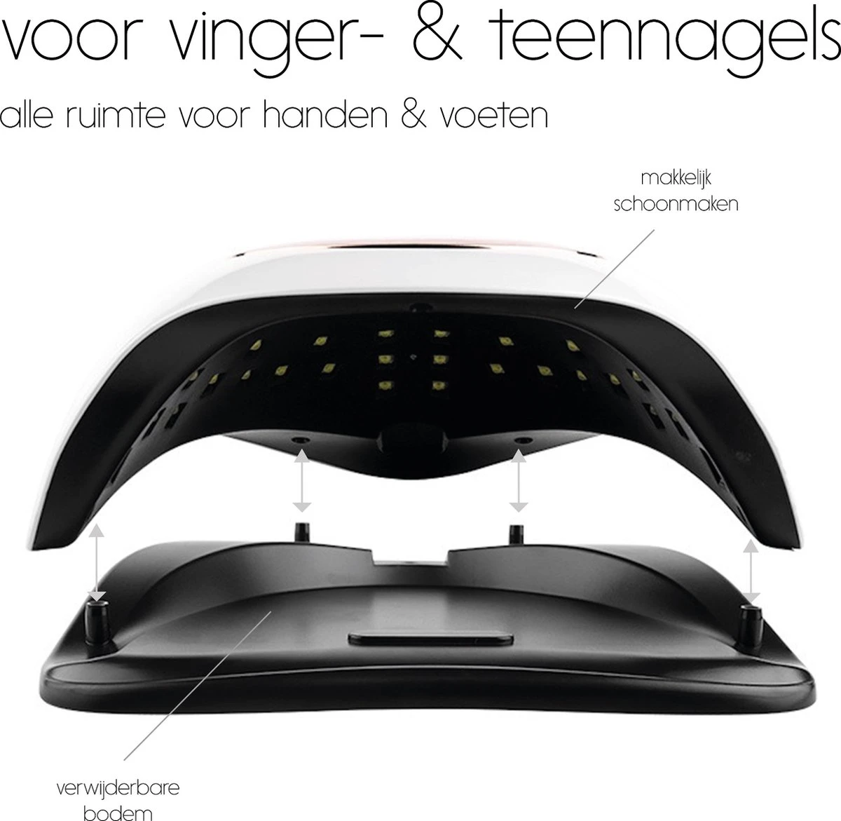 Eldur® Nageldroger - Nagellamp 168W - Gelnagels UV Lamp Nagels - Gellak Lamp 6 Eldur® Nageldroger - Nagellamp 168W - Gelnagels UV Lamp Nagels - Gellak Lamp - Afbeelding 6