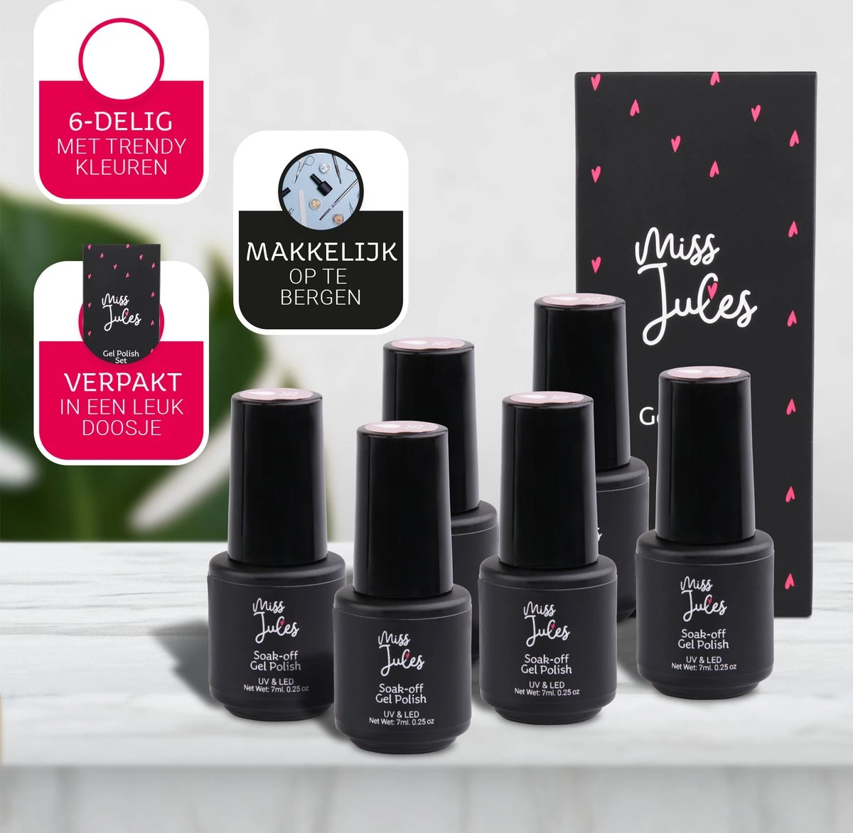 Miss Jules - 6-Delige Gellak Starterspakket - Nagellak - Kleur Pastel - Glanzend & Dekkend Resultaat 9 Miss Jules - 6-Delige Gellak Starterspakket - Nagellak - Kleur Pastel - Glanzend & Dekkend Resultaat - Afbeelding 9