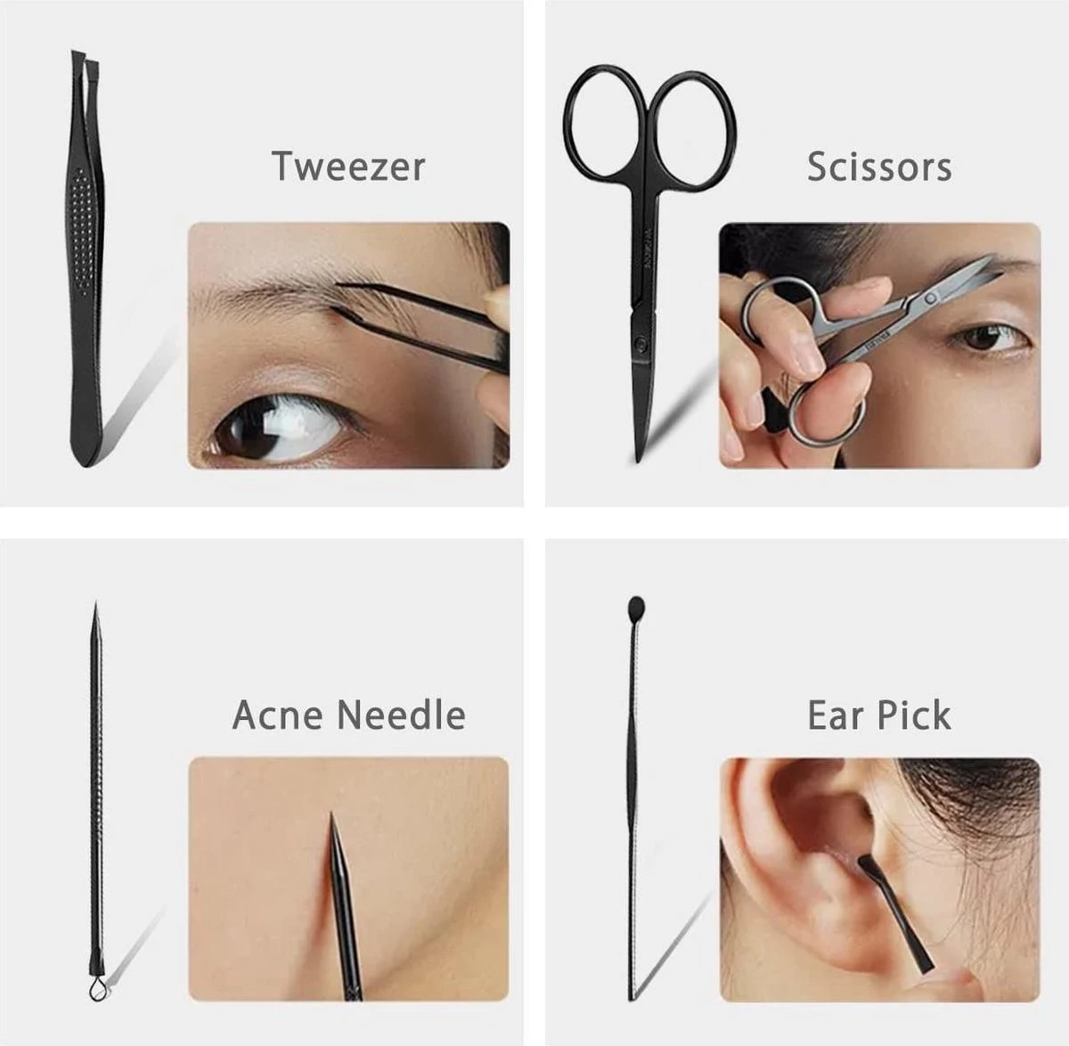 Nagelknipper Set - Pedicureset - 15 Delige - Roestvrij Staal - Met Draagkoffer - Geel Zwart 4 Nagelknipper Set - Pedicureset - 15 Delige - Roestvrij Staal - Met Draagkoffer - Geel Zwart - Afbeelding 4