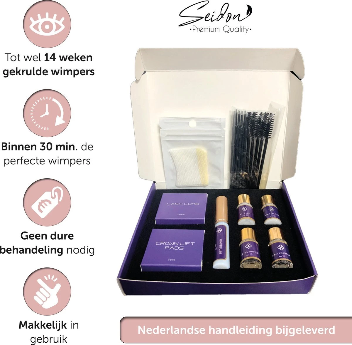 Seidon - Wimperlifting Set - Vernieuwde Editie - Lash Lift - Wimperkruller - Lash Lifting Kit 9 Seidon - Wimperlifting Set - Vernieuwde Editie - Lash Lift - Wimperkruller - Lash Lifting Kit - Afbeelding 9