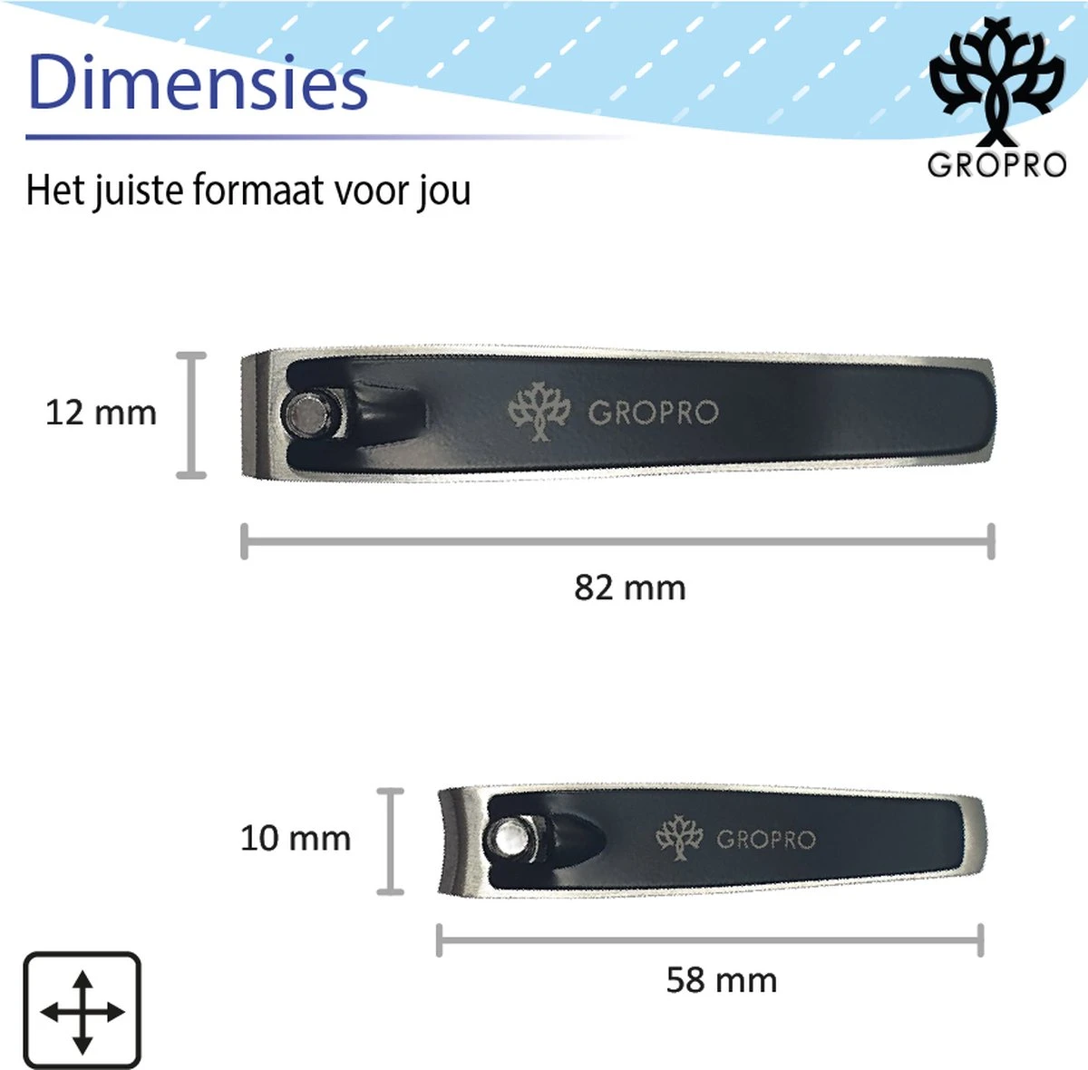 Gropro Nagelknippers - Zwart - Nagelknipper Set - Nagelknipper Groot En Klein 4 Gropro Nagelknippers - Zwart - Nagelknipper Set - Nagelknipper Groot En Klein - Afbeelding 4