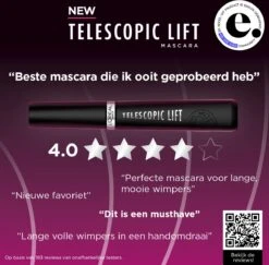 L'Oréal Paris Telescopic Lift Mascara – Zwart - Mascara Voor Lange, Gelifte Wimpers En Volume – 9,9ML 12 L'Oréal Paris Telescopic Lift Mascara – Zwart - Mascara Voor Lange, Gelifte Wimpers En Volume – 9,9ML -Cosmetica Winkel 1200x1181 2