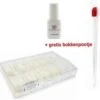Merkloos Professionele Naturel Kunstnagel / Acryl Nagels Set + Nagellijm 5ml + Bokkenpootje - 500 Stuks Tips - Starter Kit Nails