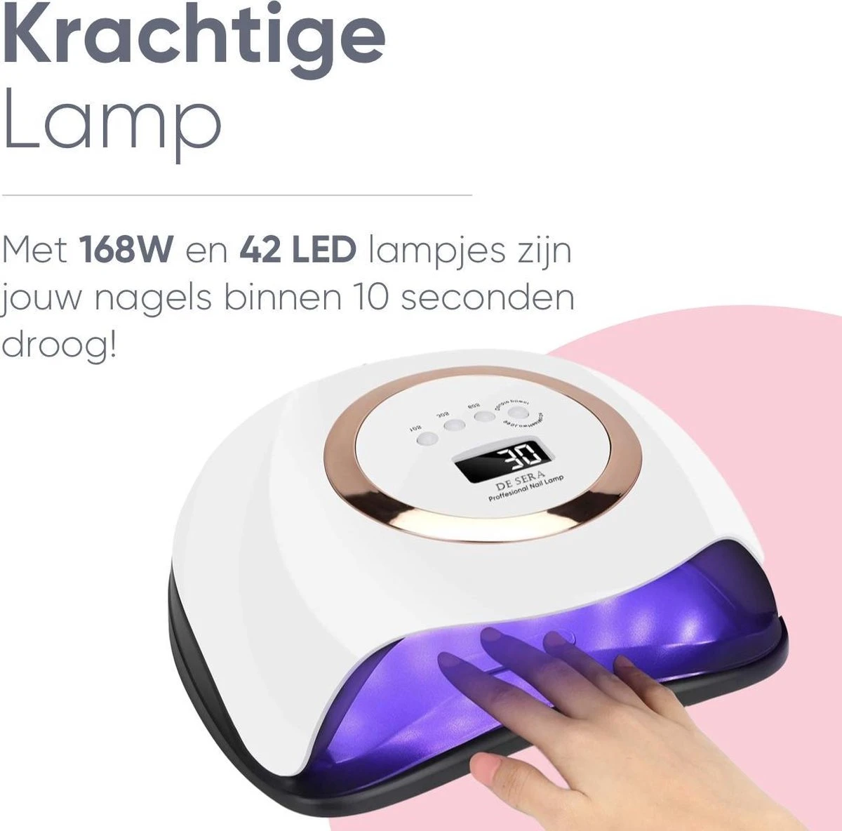 De Sera UV Lamp Gelnagels 168W - LED Lamp Nagels - Gellak Lamp - Nageldroger Met 2.5 Meter Lang Snoer - Wit 4 De Sera UV Lamp Gelnagels 168W - LED Lamp Nagels - Gellak Lamp - Nageldroger Met 2.5 Meter Lang Snoer - Wit - Afbeelding 4