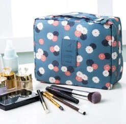 Merkloos Reis Toilet Bag Make Up Organizer - Toillettas - Cosmetica Etui - Travel Organizer - Reisartikelen - Reizen Accessoires -Cosmetica Winkel 1200x1186 23