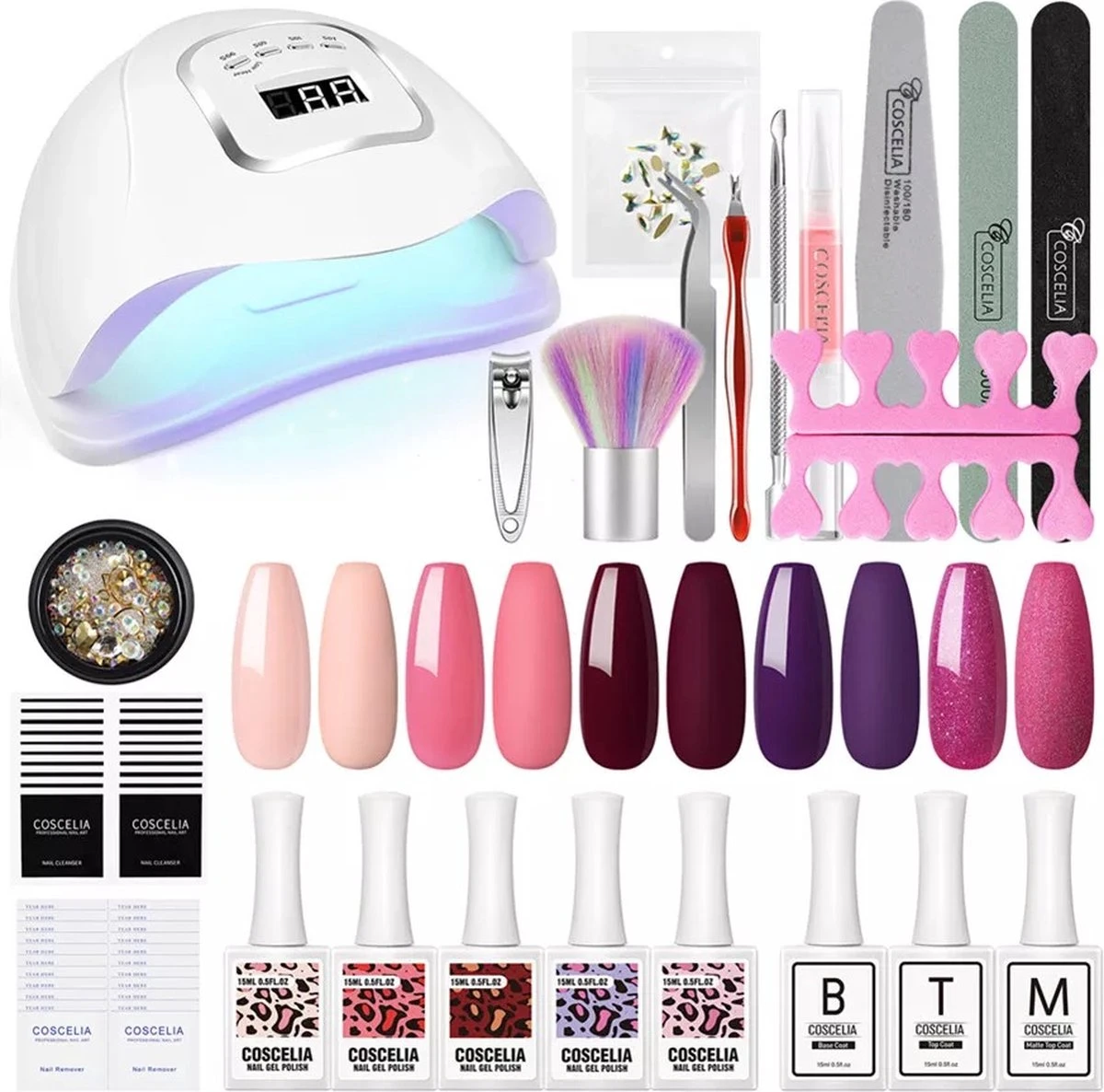 Gellak - Gellak Startersset 5 Kleuren - Gellak - Gellak Set - Premium UV Lamp 48W - Manicure - Nagellak - Nail Art - Zomerse Kleuren Gel Polish - Nagellakset - Gellakset 1 Gellak - Gellak Startersset 5 Kleuren - Gellak - Gellak Set - Premium UV Lamp 48W - Manicure - Nagellak - Nail Art - Zomerse Kleuren Gel Polish - Nagellakset - Gellakset