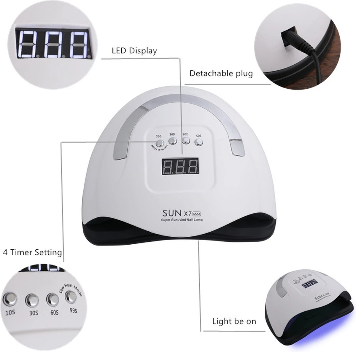 Professionele 180W LED Nageldroger Lamp - Gel Nagel Droger - 180W De Sterkste Nagellamp Op De Markt - Geschikt Voor Elke Nagel, Sneller Droger Voor Gel Polish Nail Apparatuur Automatische Sensor Nail Art Gereedschap Voor Vingernagel En Teennagel 5 Professionele 180W LED Nageldroger Lamp - Gel Nagel Droger - 180W De Sterkste Nagellamp Op De Markt - Geschikt Voor Elke Nagel, Sneller Droger Voor Gel Polish Nail Apparatuur Automatische Sensor Nail Art Gereedschap Voor Vingernagel En Teennagel - Afbeelding 5