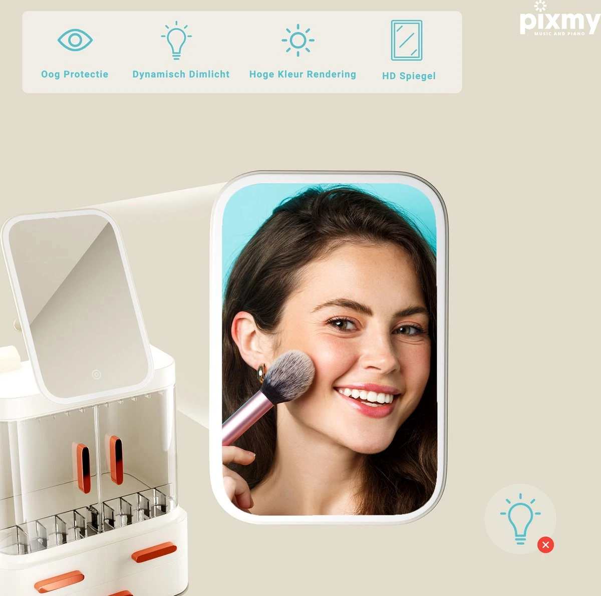 PIXMY® - Make Up Organizer – Ladekastje – Sieraden Houder – COMLWit 2 PIXMY® - Make Up Organizer – Ladekastje – Sieraden Houder – COMLWit - Afbeelding 2