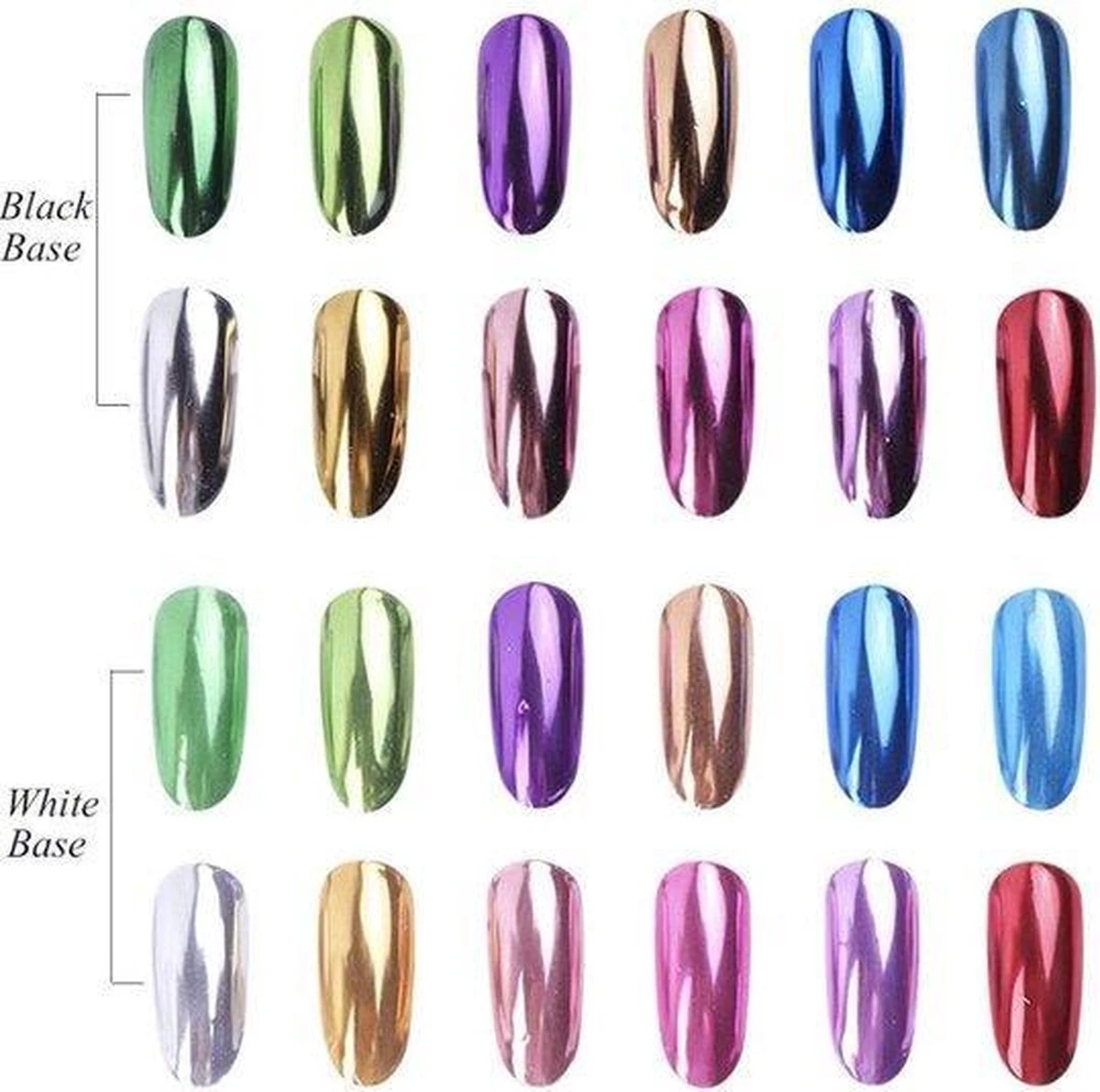 GUAPÀ - Nail Art Penselen Spons Set Met Holografische Glitter Poeder Set Voor Het Maken Van Prachtige Nail Art Effecten Op Je Nagels - 6 Delige Nail Art Set 9 GUAPÀ - Nail Art Penselen Spons Set Met Holografische Glitter Poeder Set Voor Het Maken Van Prachtige Nail Art Effecten Op Je Nagels - 6 Delige Nail Art Set - Afbeelding 9