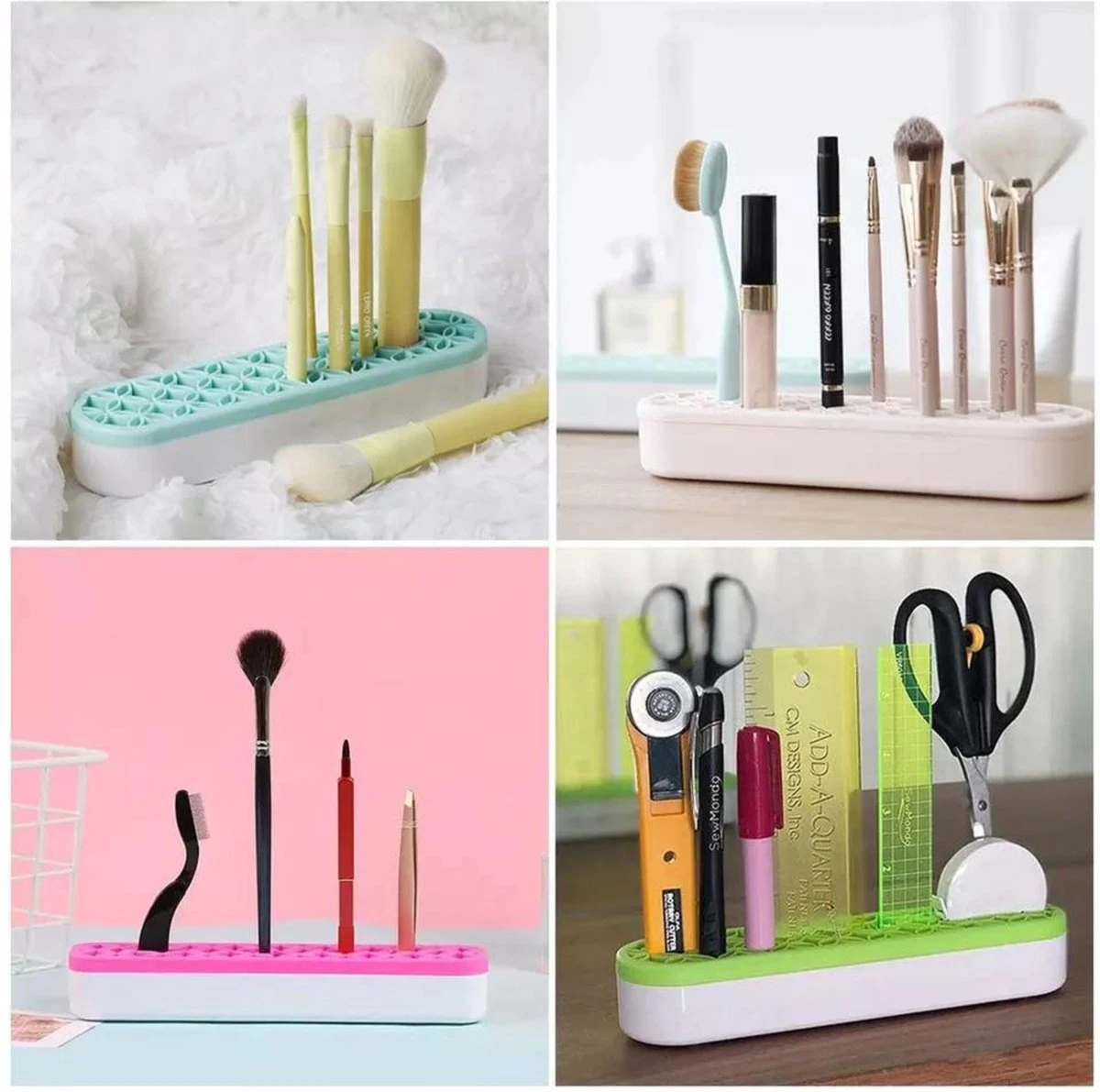 Make Up Organizer - Roze - Make Up Holder - Kwasten Organizer - Make Up Houder - Nagellak/Lipstick Organizer - Lippenstift Houder - Siliconen 3 Make Up Organizer - Roze - Make Up Holder - Kwasten Organizer - Make Up Houder - Nagellak/Lipstick Organizer - Lippenstift Houder - Siliconen - Afbeelding 3