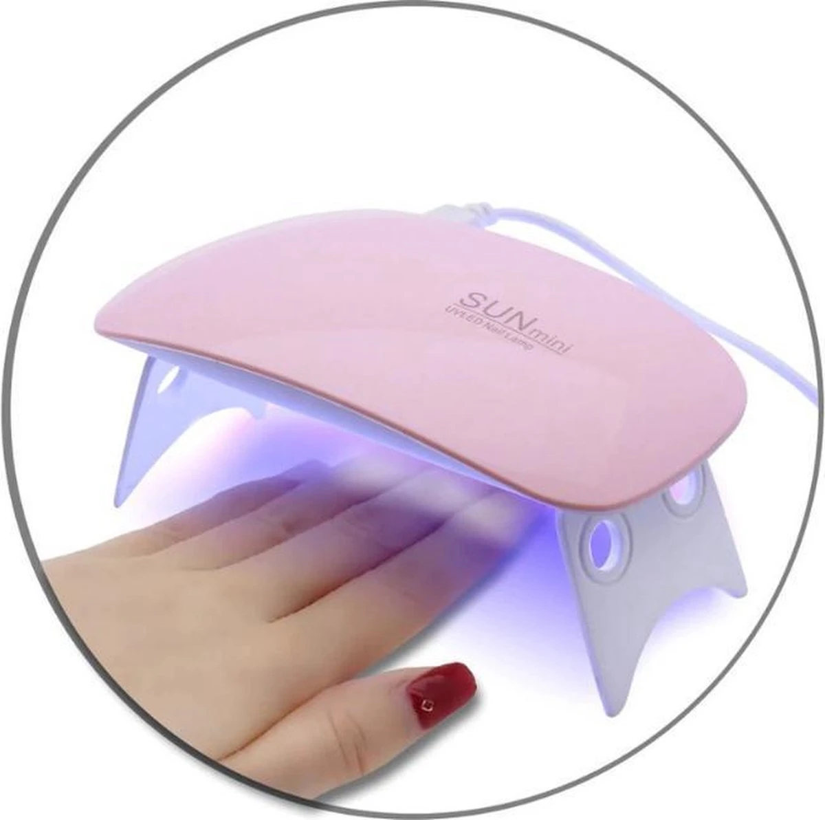 Nagellak Droger SunMini - Professioneel & Compact - LED Verlichting 6W - Gellak - Nagel Lamp - Nagelverzorging - USB Oplader - Nagellak Droger - Nagellak Lamp - Roze 1 Nagellak Droger SunMini - Professioneel & Compact - LED Verlichting 6W - Gellak - Nagel Lamp - Nagelverzorging - USB Oplader - Nagellak Droger - Nagellak Lamp - Roze