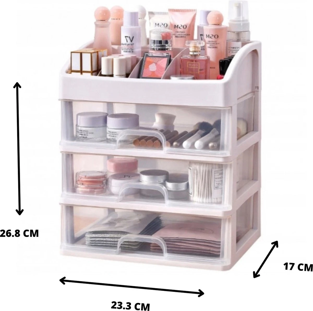 Make Up Organizer Met Lade - Cosmetica Opbergdoos - Sieradendoos - Beauty 2 Make Up Organizer Met Lade - Cosmetica Opbergdoos - Sieradendoos - Beauty - Afbeelding 2
