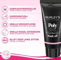 Murley’s Polygel Kit 3x 30ml Acryl Gellak - Gelnagels - Gel Polish Kunstnagels - Gelnagellak - Perfect Gelakte Nagels -Cosmetica Winkel 1200x1194 28