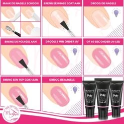 Murley’s Polygel Kit 3x 30ml Acryl Gellak - Gelnagels - Gel Polish Kunstnagels - Gelnagellak - Perfect Gelakte Nagels -Cosmetica Winkel 1200x1195 31
