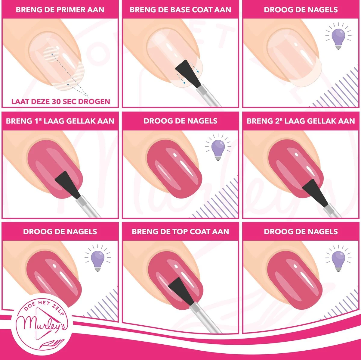 MURLEY’s Primer Base Coat Top Coat 3 In 1 Set Voor Gellak Polygel Acryl Basecoat & Topcoat - 3x 15ml - Gel Nagellak - Gelnagellak - UV / LED Lamp Gelnagels 4 MURLEY’s Primer Base Coat Top Coat 3 In 1 Set Voor Gellak Polygel Acryl Basecoat & Topcoat - 3x 15ml - Gel Nagellak - Gelnagellak - UV / LED Lamp Gelnagels - Afbeelding 4