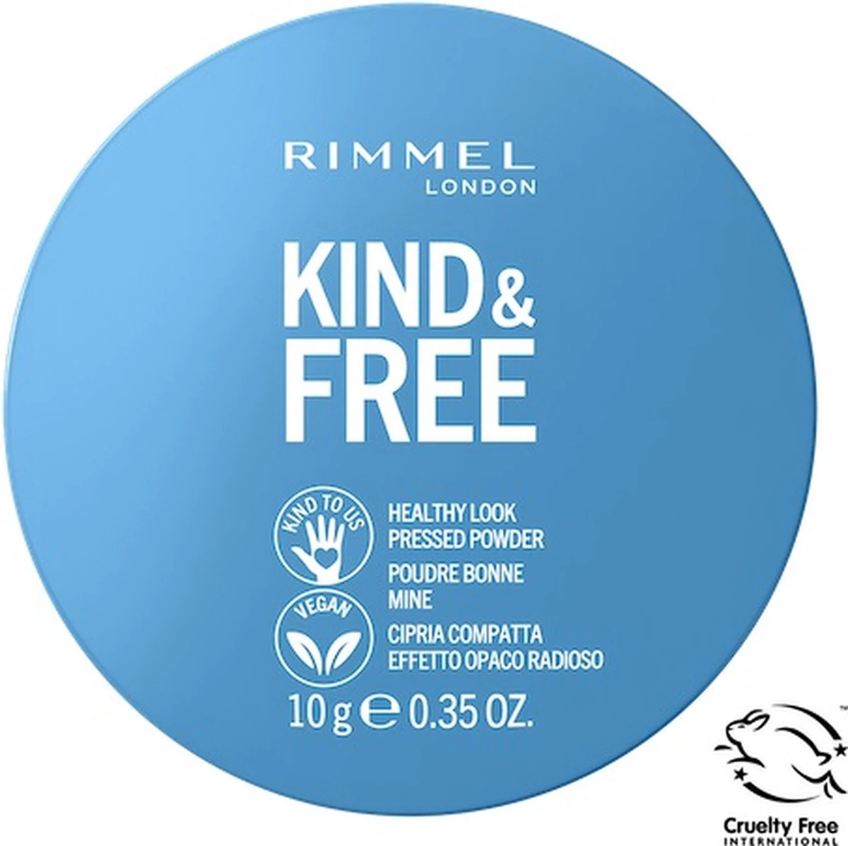 Rimmel London KIND & FREE Vegan Pressed Powder Gezichtspoeder 01 Translucent 2 Rimmel London KIND & FREE Vegan Pressed Powder Gezichtspoeder 01 Translucent - Afbeelding 2