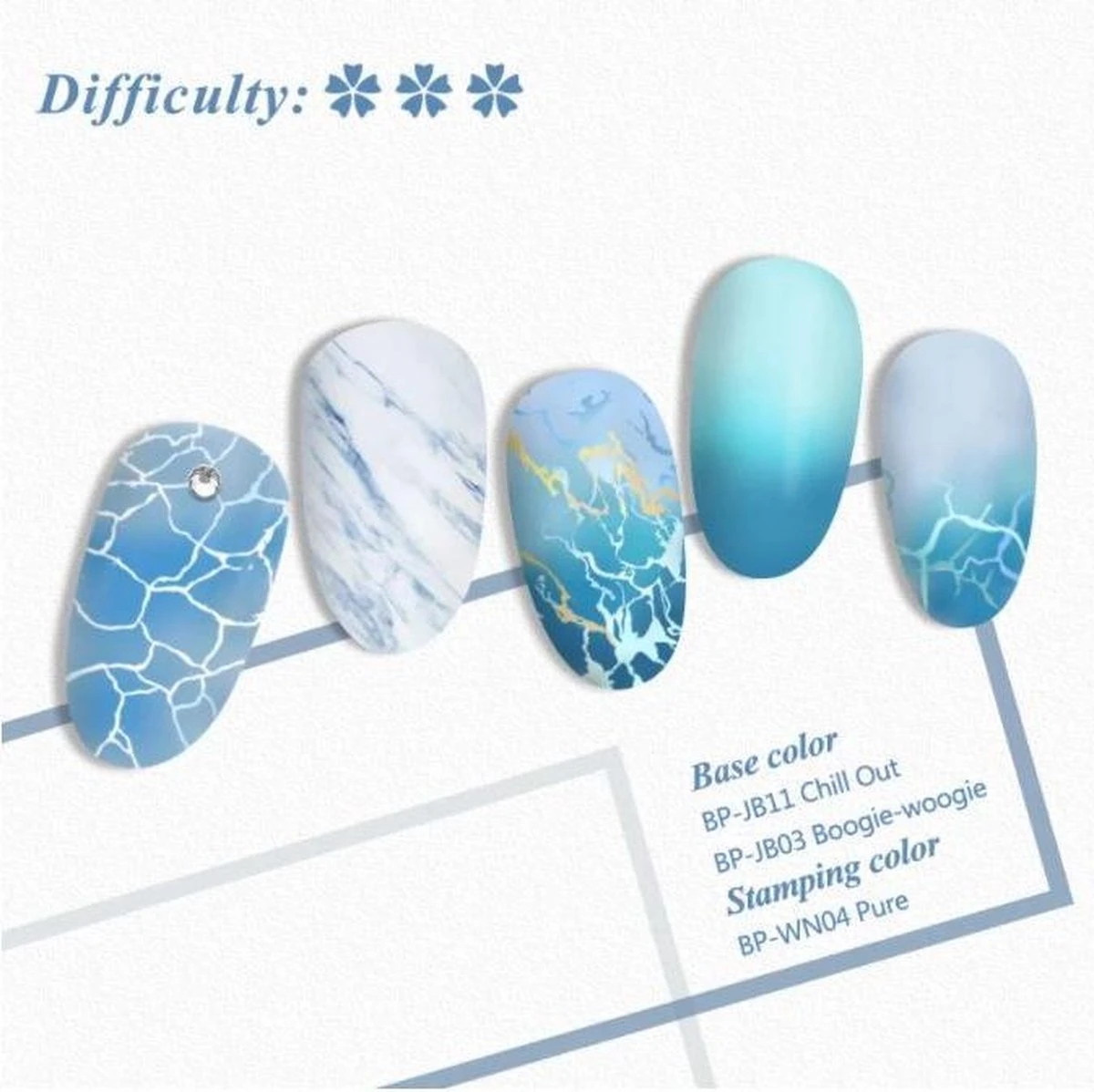 Nail Art Stempel Plaat - French Manicure - Nagellak Acryl - Marmer Patroon Sjabloon 2 Nail Art Stempel Plaat - French Manicure - Nagellak Acryl - Marmer Patroon Sjabloon - Afbeelding 2