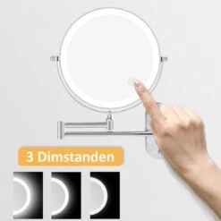 360° Draaibaar LED Scheerspiegel Met 5X Vergroting - 3 Lichtstanden - Dimstanden - Badkamerspiegel Met Natuurlijk Licht - Make-up Spiegel - Draadloos - Werkt Op Batterijen 13 360° Draaibaar LED Scheerspiegel Met 5X Vergroting - 3 Lichtstanden - Dimstanden - Badkamerspiegel Met Natuurlijk Licht - Make-up Spiegel - Draadloos - Werkt Op Batterijen -Cosmetica Winkel 1200x1198 97