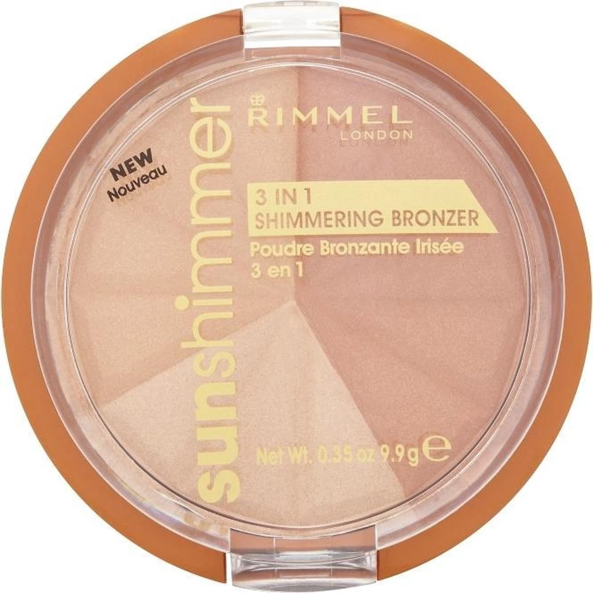 Rimmel London Rimmel - SunShimmer 3 In 1 Shimmering Bronzer Lustrous Powder 9.9 G 1 Gold Princess - 4 Rimmel London Rimmel - SunShimmer 3 In 1 Shimmering Bronzer Lustrous Powder 9.9 G 1 Gold Princess - - Afbeelding 4