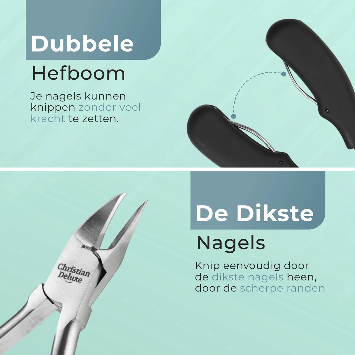 Christian Deluxe® - Professionele Nageltang Set - Nagelriemreiniger - Luxe Giftbox - Nageltang Voor Harde Teennagels - Professionele Nagelknipper - Nageltang Voor Ingegroeide Teennagel - Nageltang Kalknagels - Nagelknipper - Roestvrijstaal 2 Christian Deluxe® - Professionele Nageltang Set - Nagelriemreiniger - Luxe Giftbox - Nageltang Voor Harde Teennagels - Professionele Nagelknipper - Nageltang Voor Ingegroeide Teennagel - Nageltang Kalknagels - Nagelknipper - Roestvrijstaal - Afbeelding 2