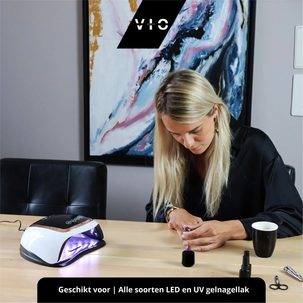 VIO V1 Nageldroger Voor Gellak Met 2M Lang Snoer - Manicure En Pedicure - Krachtige 168 Watt UV Lampen - Nagelstudio 4 VIO V1 Nageldroger Voor Gellak Met 2M Lang Snoer - Manicure En Pedicure - Krachtige 168 Watt UV Lampen - Nagelstudio - Afbeelding 4