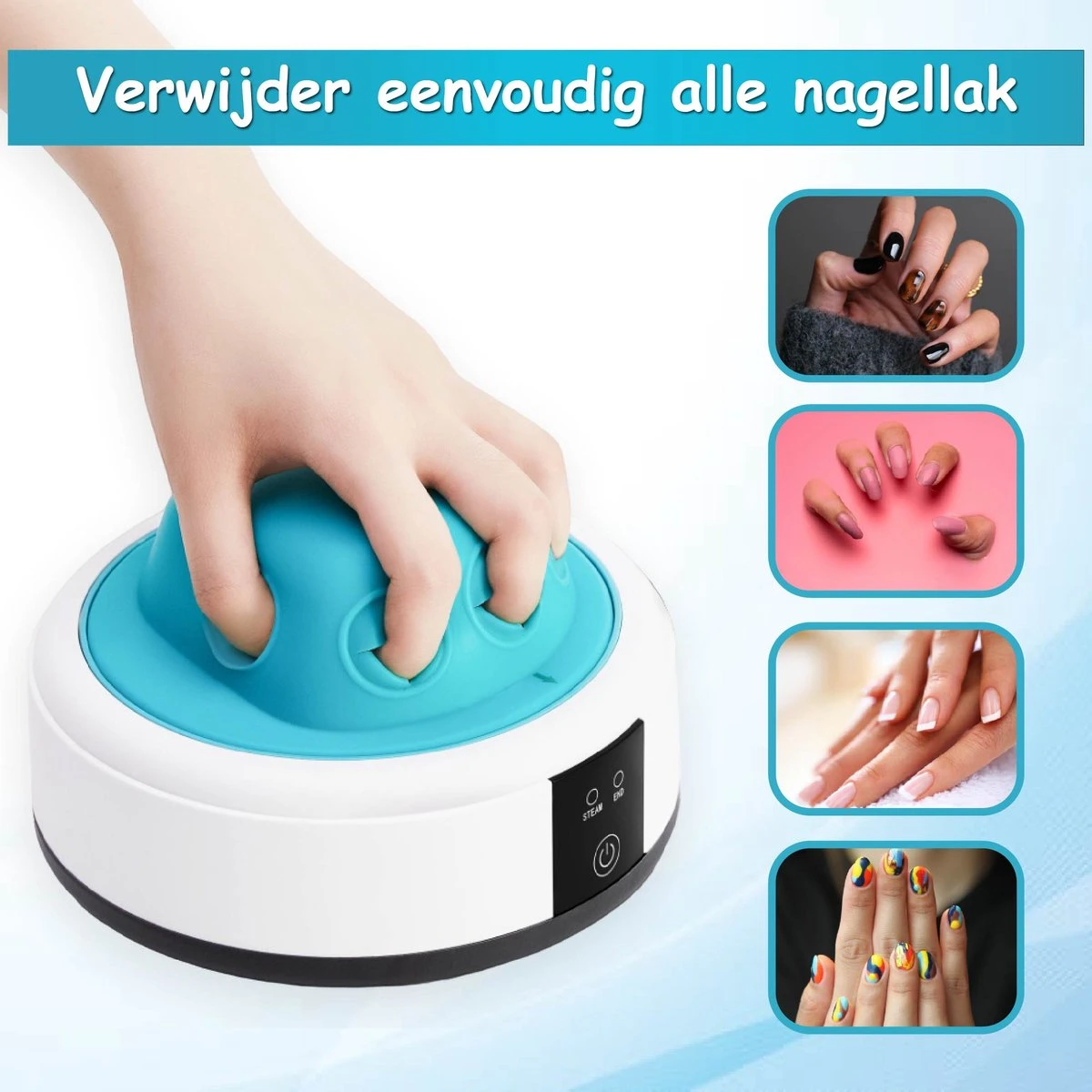 LOUVRO Stoom Nagellak Remover - Nagellak Verwijderaar En Nail Polish Verwijderaar - Stoom Nagellak Remover Machine - Nagel Steamer - Nagel Remover 3 LOUVRO Stoom Nagellak Remover - Nagellak Verwijderaar En Nail Polish Verwijderaar - Stoom Nagellak Remover Machine - Nagel Steamer - Nagel Remover - Afbeelding 3