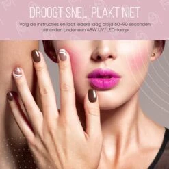 Lovae Cosmetics Gellak - 6-delige Set - Gel Nagellak - Dark Nude - Gellac - 8ML -Cosmetica Winkel 1200x1200 1670