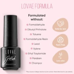 Lovae Cosmetics Gellak - 6-delige Set - Gel Nagellak - Dark Nude - Gellac - 8ML -Cosmetica Winkel 1200x1200 1673