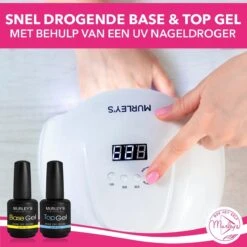 MURLEY’s Base & Top Coat Gellak Set- Acryl Basecoat & Topcoat - 2x 15ml - Gel Nagellak - Gelnagellak - UV / LED Lamp Gelnagels -Cosmetica Winkel 1200x1200 1764